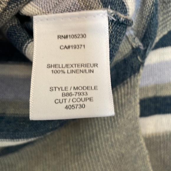 Joie linen striped sweater - Size Large - Picture 6 of 7